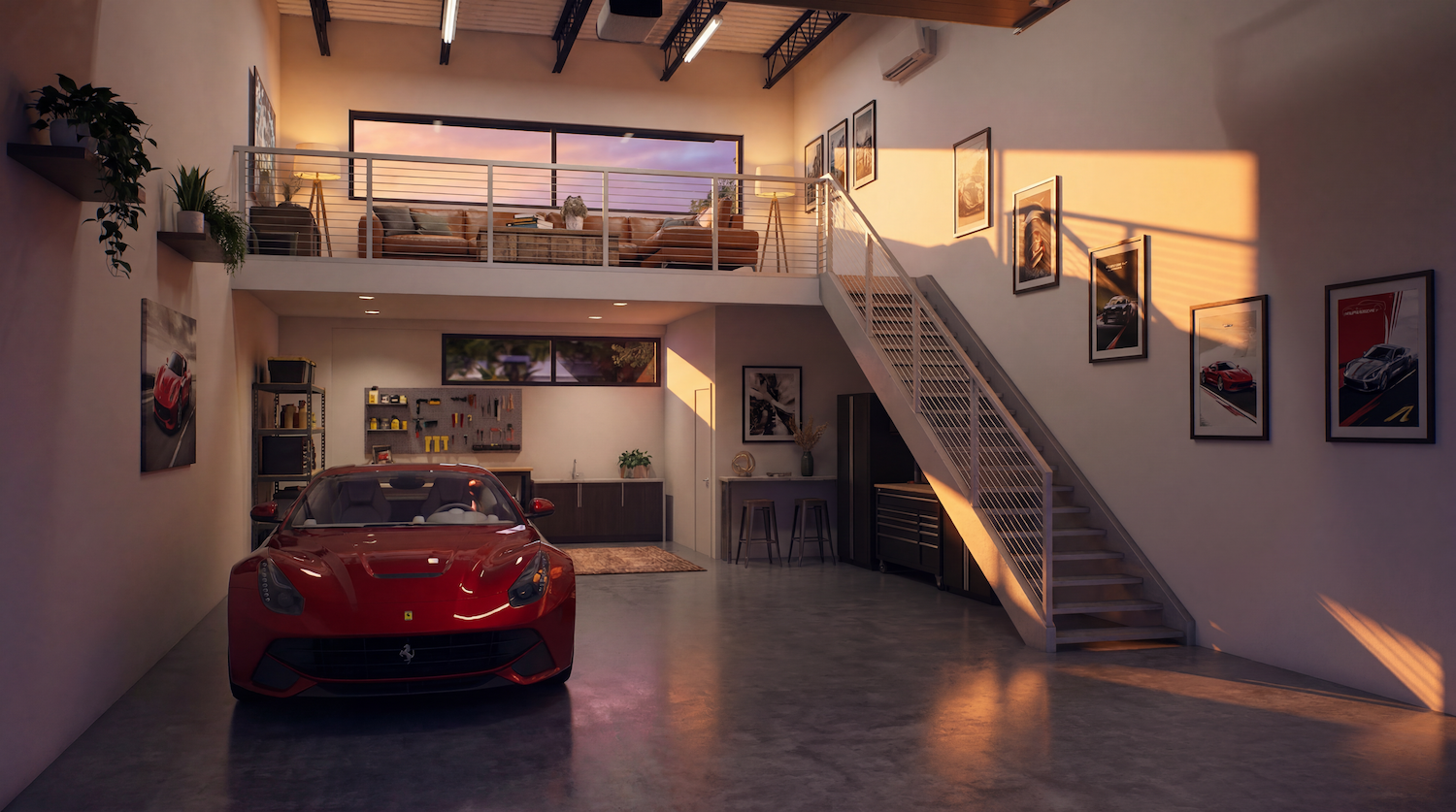 Garage with Car Lift