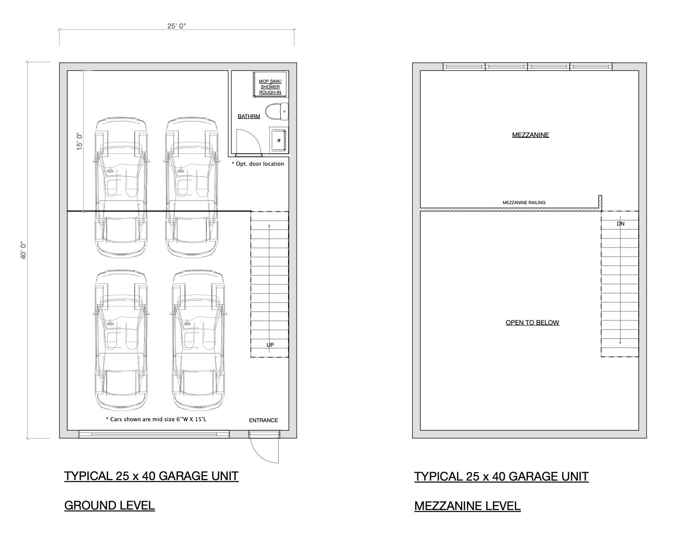 Typical 25x45 Unit Plan