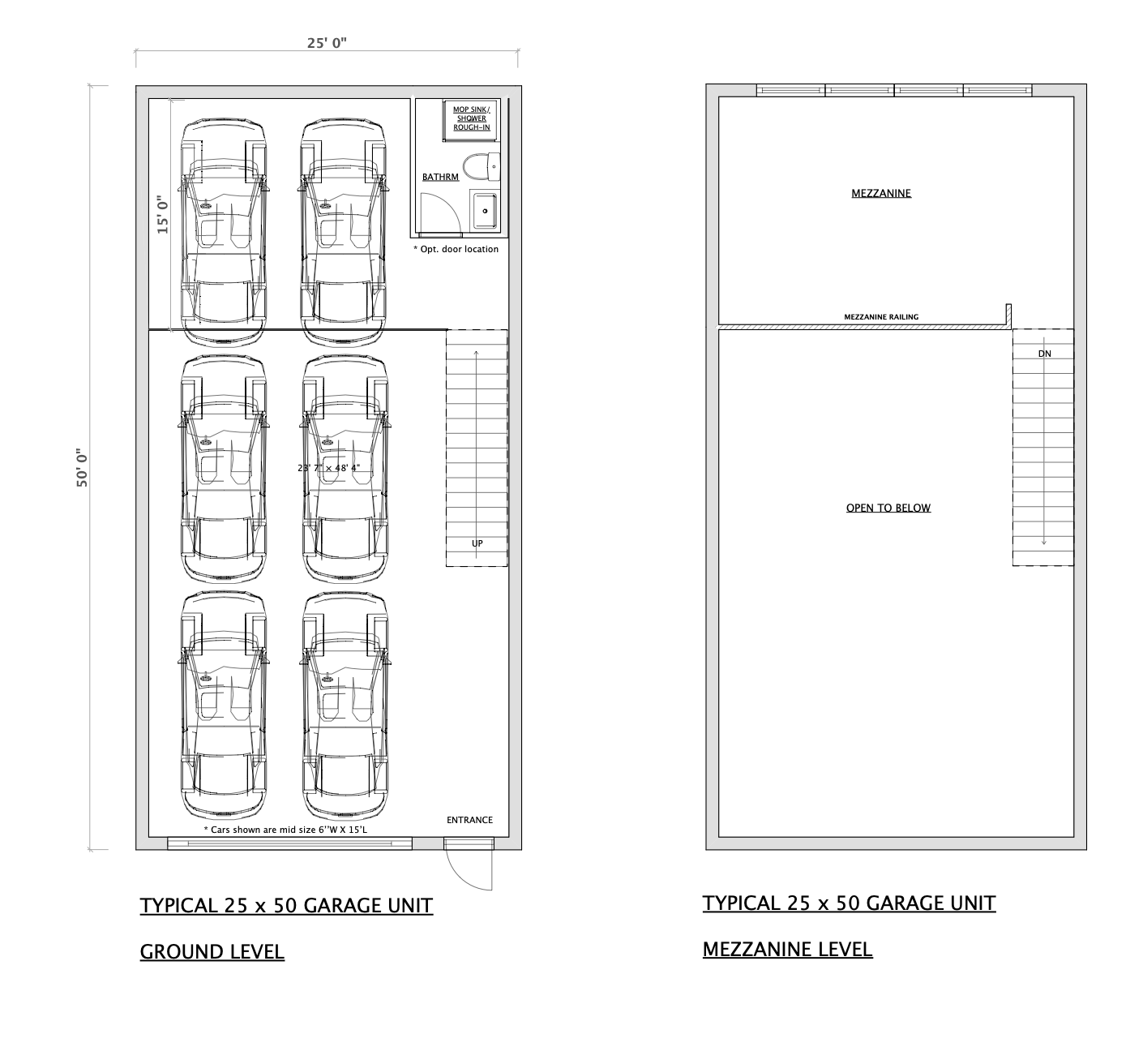 Typical 25x50 Unit Plan